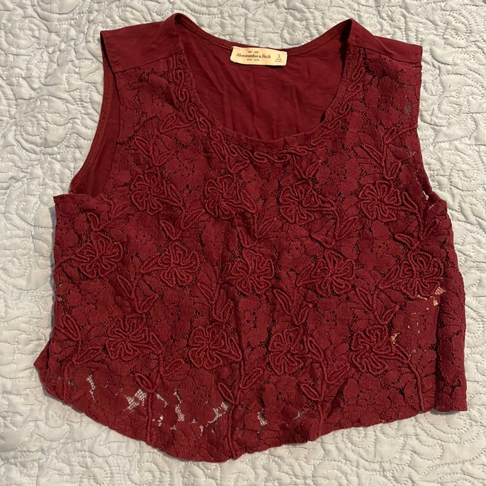 Abercrombie & Fitch 2 layer Lace Crop Top